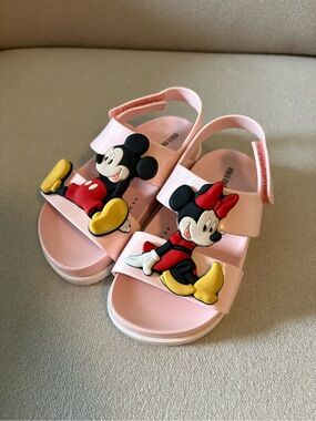 Mini Melissa Pink Mickey & Minnie Kids Sandals